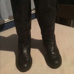 Lucky brand tall black leather boots.  Size 7
